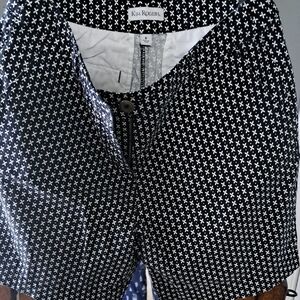 Kim Rogers Black and White Geometric Shorts